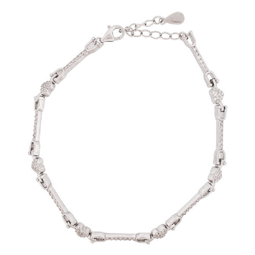 PULSERA BARRA CZ + CZ - PU5893R