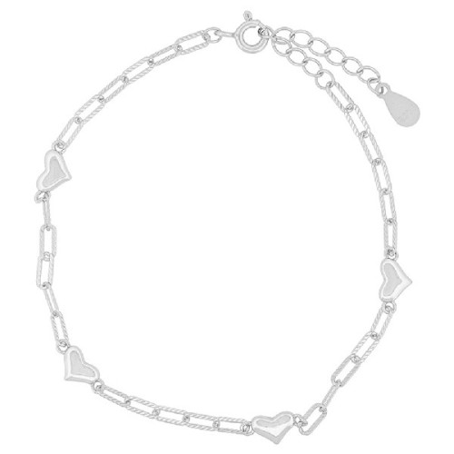 PUL. ESLABON RECTANGULAR CON 4 CORAZONES - PU5898R