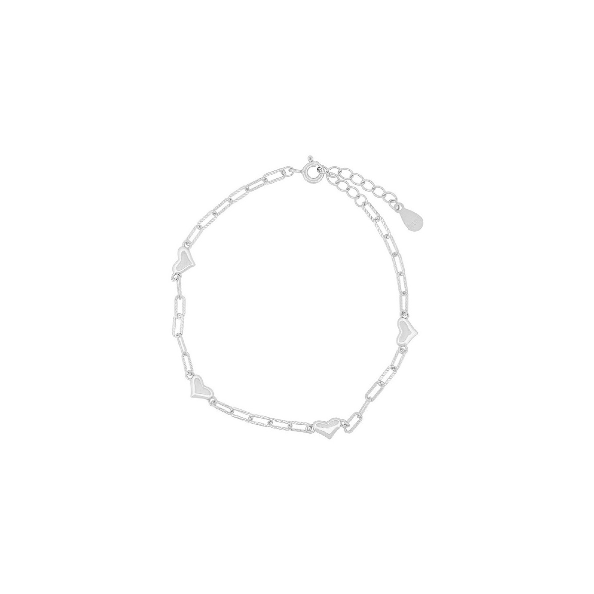 PUL. ESLABON RECTANGULAR CON 4 CORAZONES - PU5898R