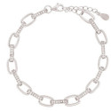 PULSERA ESLABONES LISOS Y CON CZ - PU5900R