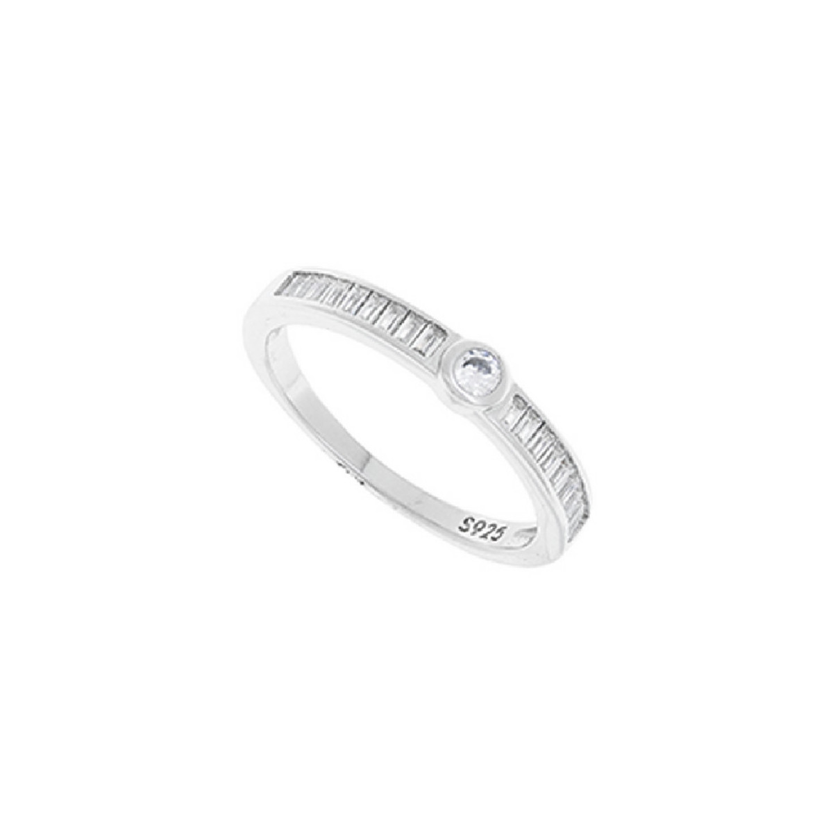 SORTIJA CZ BAGUETTE CENTRO CHATON - SO1586R