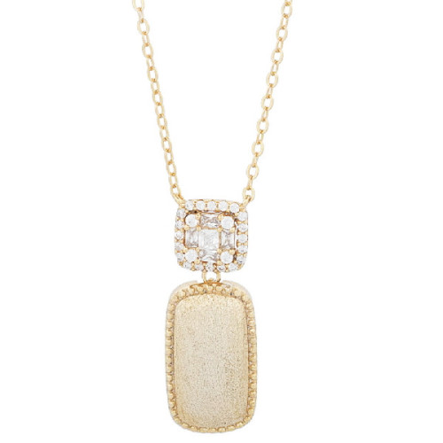 GARG. RECTANGULAR LIJA + CZ CUADRADO - GA1928CH