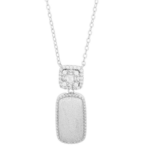 GARG. RECTANGULAR LIJA + CZ CUADRADO - GA1928R
