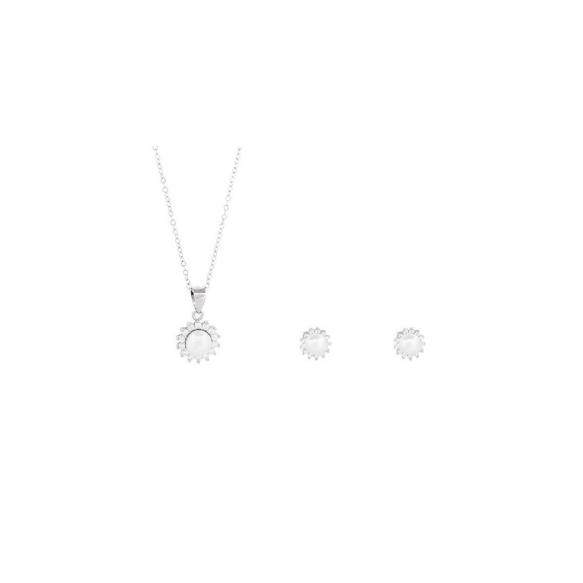 JUEGO PERLA BORDE CZ - JU3151R JUEGO PERLA BORDE CZ - JU3151R