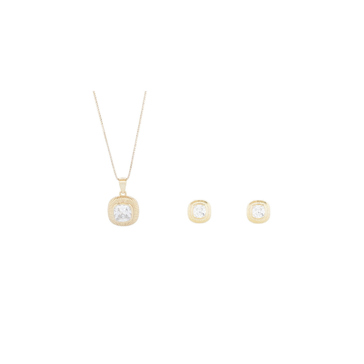 JUEGO CUADRADO RAYAS CZ CENTRO - JU3152CH JUEGO CUADRADO RAYAS CZ CENTRO - JU3152CH