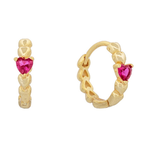 PENDIENTE ARO LISO + CZ CON GARRA - PE6776CH/13