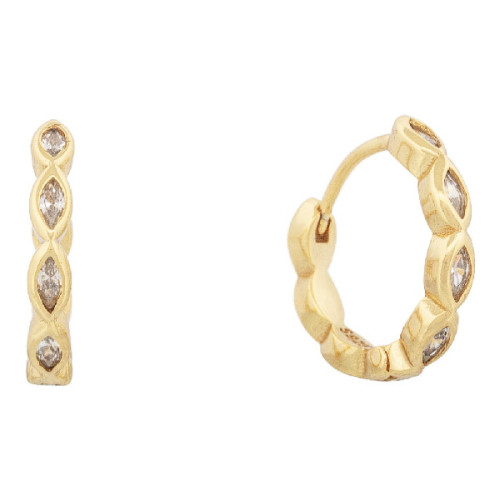 PENDIENTE ARO LISO CON FORMA - PE6824CH