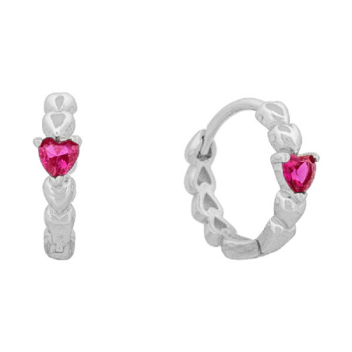 PENDIENTE ARO LISO + CZ CON GARRA - PE6776R/13