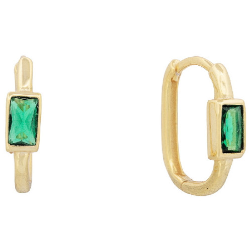 PENDIENTE ARO RECTANGULAR CON CZ RECTANG - PE6777CH/16