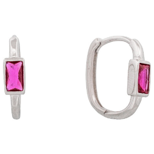 PENDIENTE ARO RECTANGULAR CON CZ RECTANG - PE6777R/13