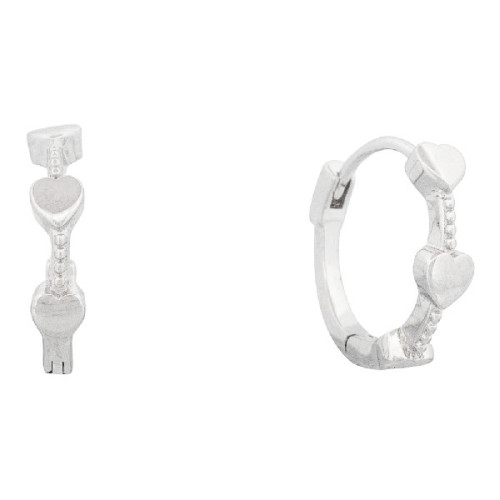 PENDIENTE ARO CORAZONES LISOS - PE6815R