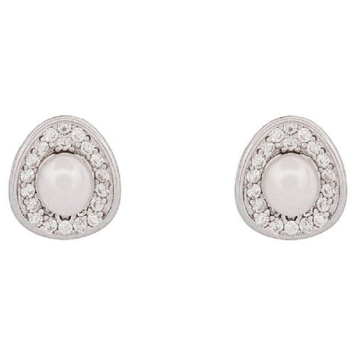 PE. OVAL CZ CENTRO PERLA NATURAL - PE6829R