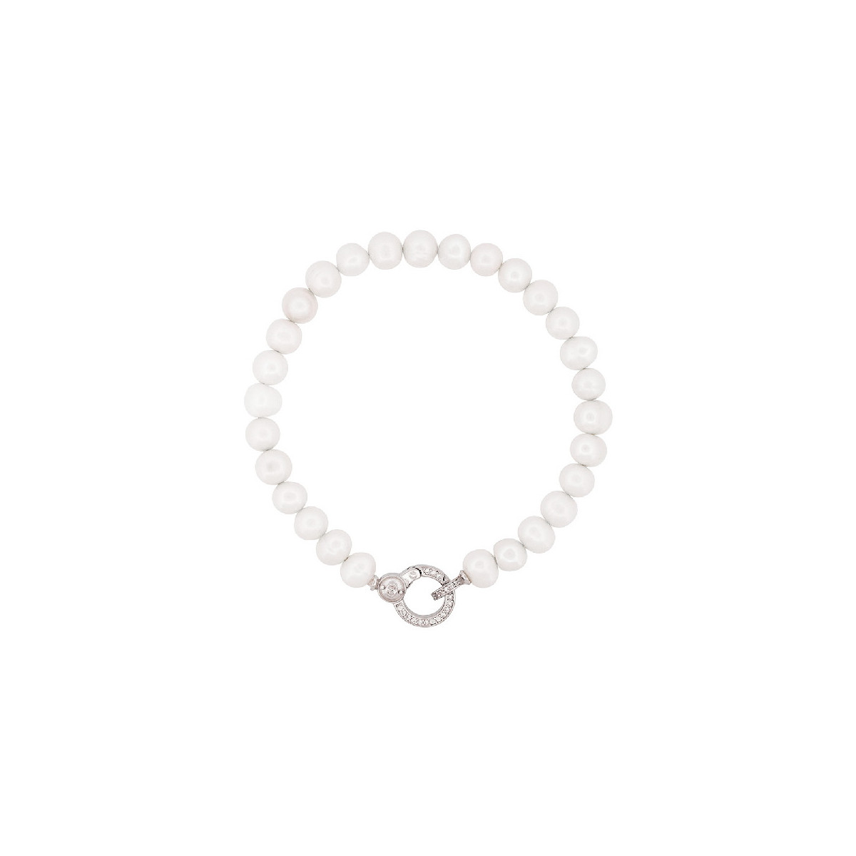 PULSERA PERLA NATURAL CIERRE DE CZ - PU5904R