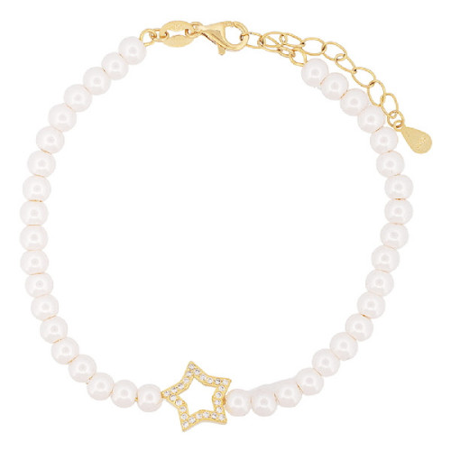 PULSERA PERLA ESTRELLA CENTRO CZ - PU5905CH