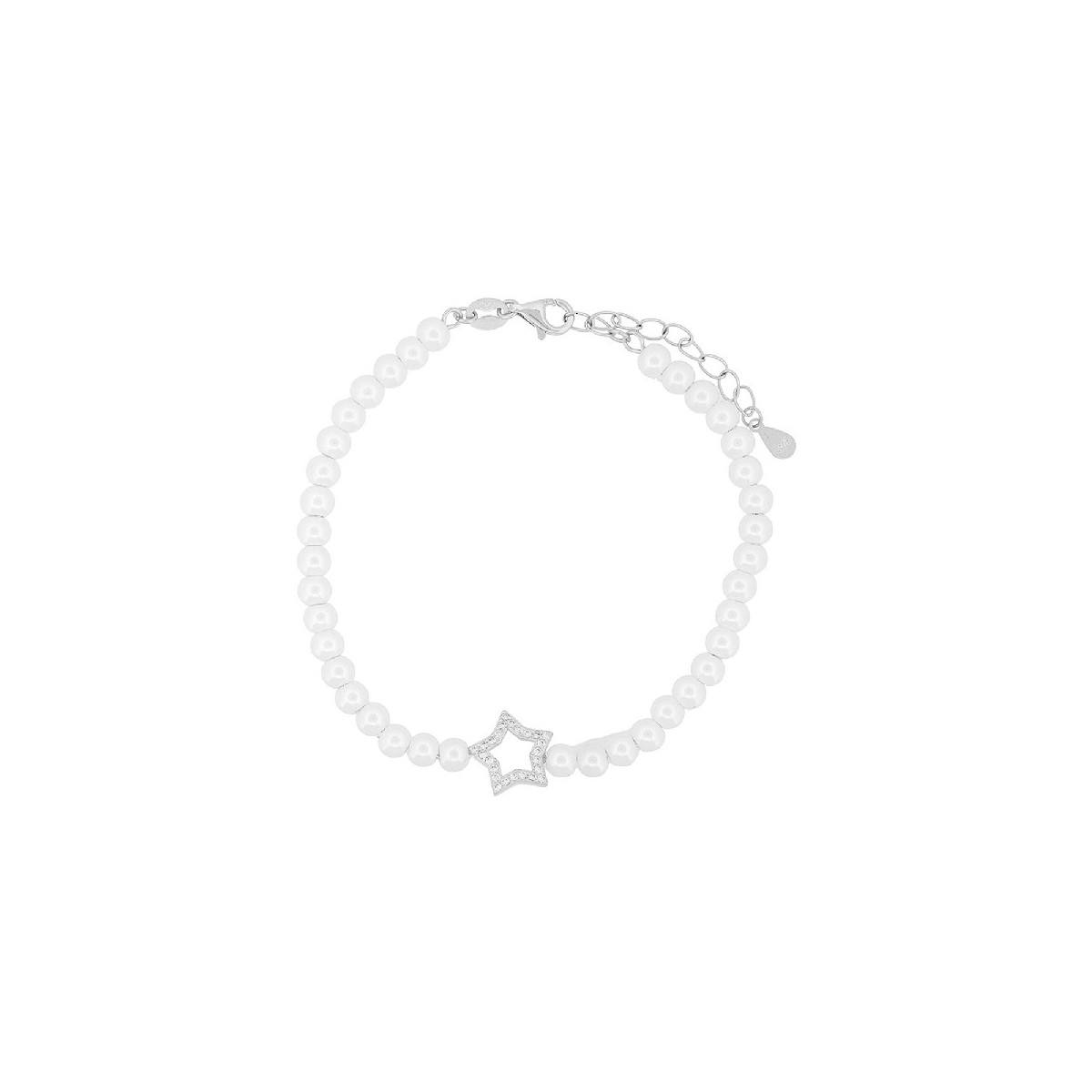 PULSERA PERLA ESTRELLA CZ CENTRO - PU5905R