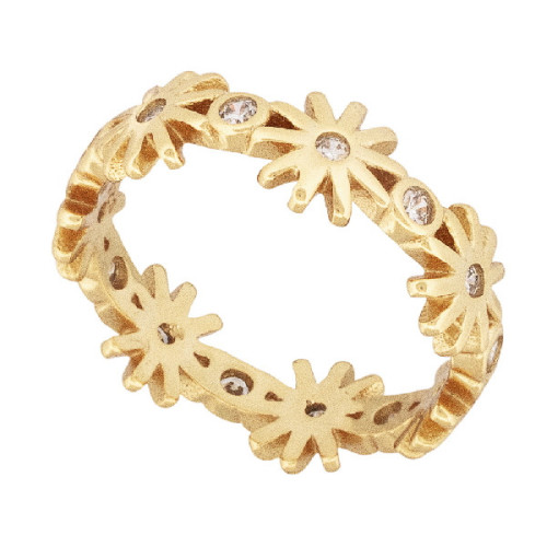 SORTIJA CZ + FLORES ENTERA - SO1681CH