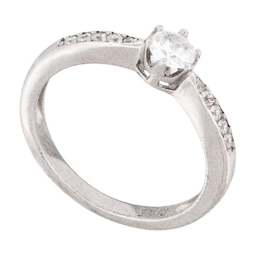 SORTIJA SOLITARIO CON CZ 6 GARRAS - SO1663R