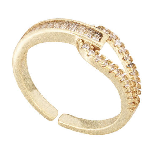 S. 1/2 CZ REDONDAS BLANCAS 1/2 BAGUETTE - SO1665CH/04