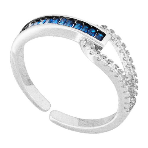 S. 1/2 CZ REDONDAS BLANCAS 1/2 BAGUETTE - SO1665R/03