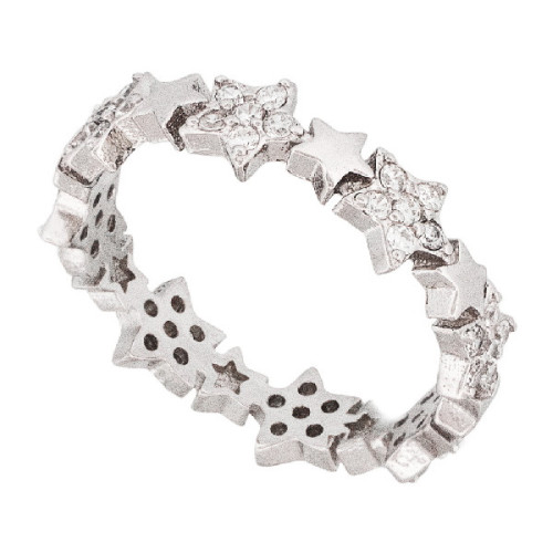 SORTIJA ESTRELLAS LISAS Y CON CZ - SO1667R