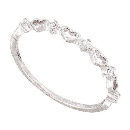 SORTIJA CORAZONES CALADOS Y CZ - SO1670R