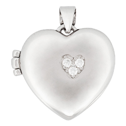 COLG. CORAZON LISO CENTRO CZ GUARDAPELO - CO3015R