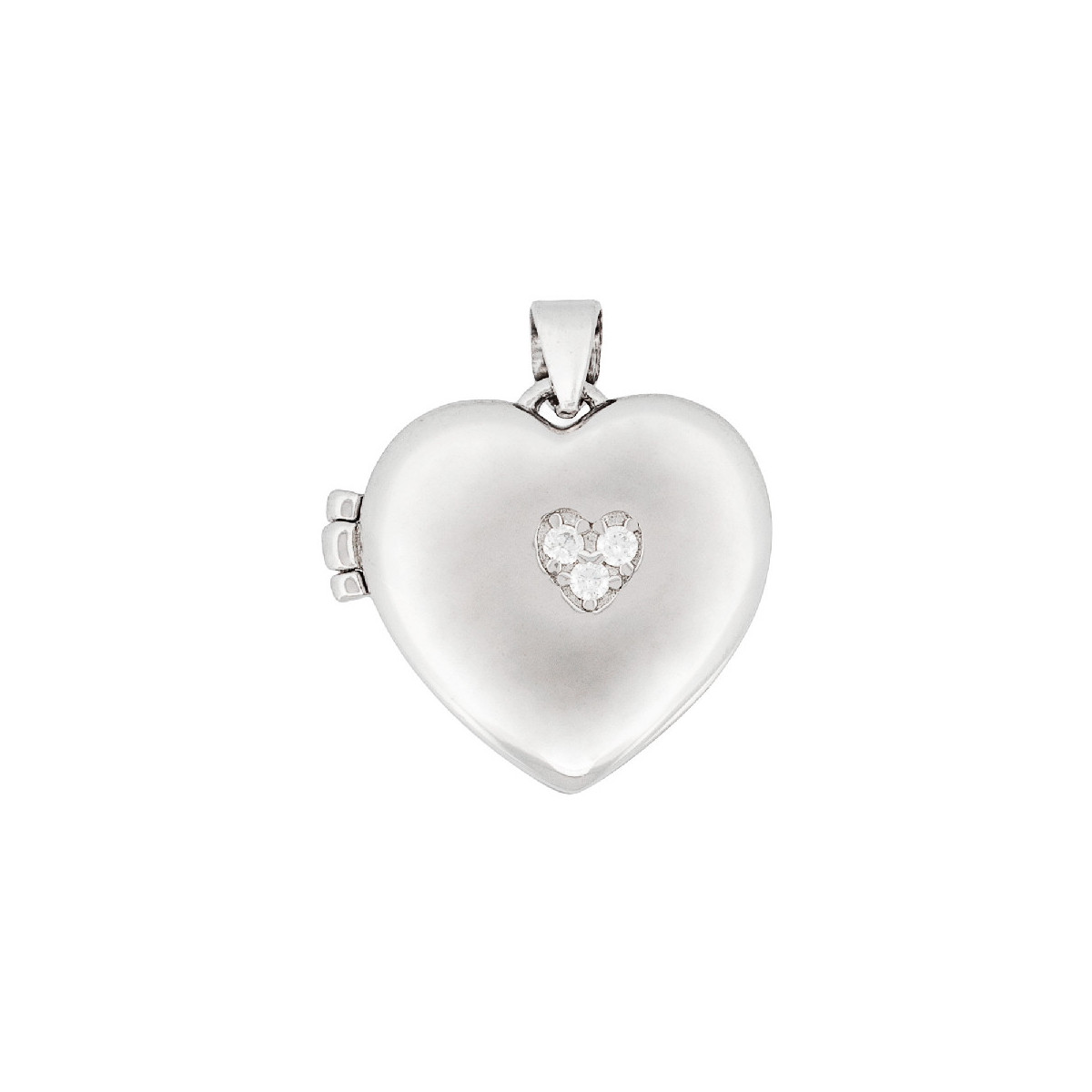 COLG. CORAZON LISO CENTRO CZ GUARDAPELO - CO3015R COLG. CORAZON LISO CENTRO CZ GUARDAPELO - CO3015R
