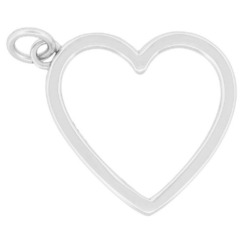 COLGANTE CORAZON SILUETA LISO - CO3016R