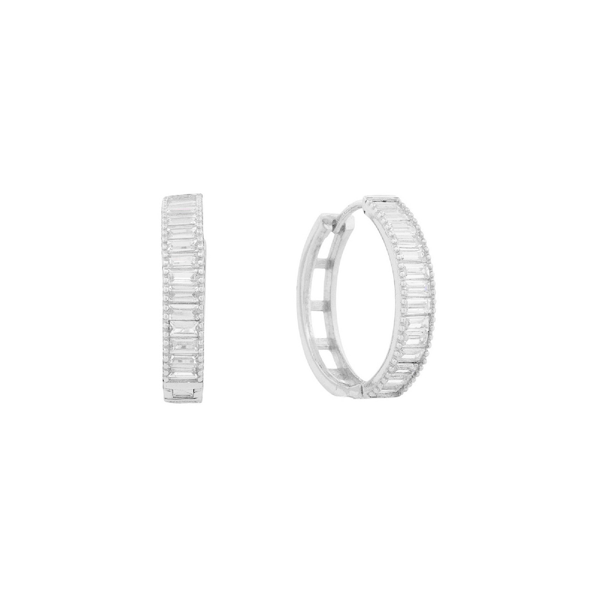 PENDIENTE ARO CON CZ BAGUETTE - PE6795R/04 PENDIENTE ARO CON CZ BAGUETTE - PE6795R/04