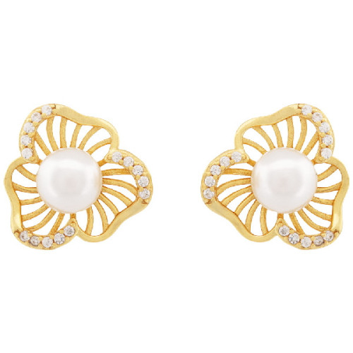 PEND. TREBOL CZ CENTRO PERLA - PE6907CH