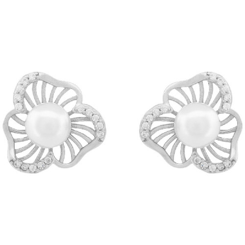 PEND. TREBOL CZ CENTRO PERLA - PE6907R