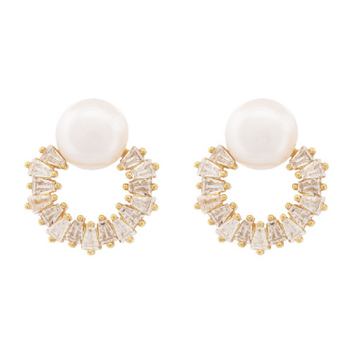 PEND. PERLA NATURAL CON CIRCULO CZ - PE6909CH