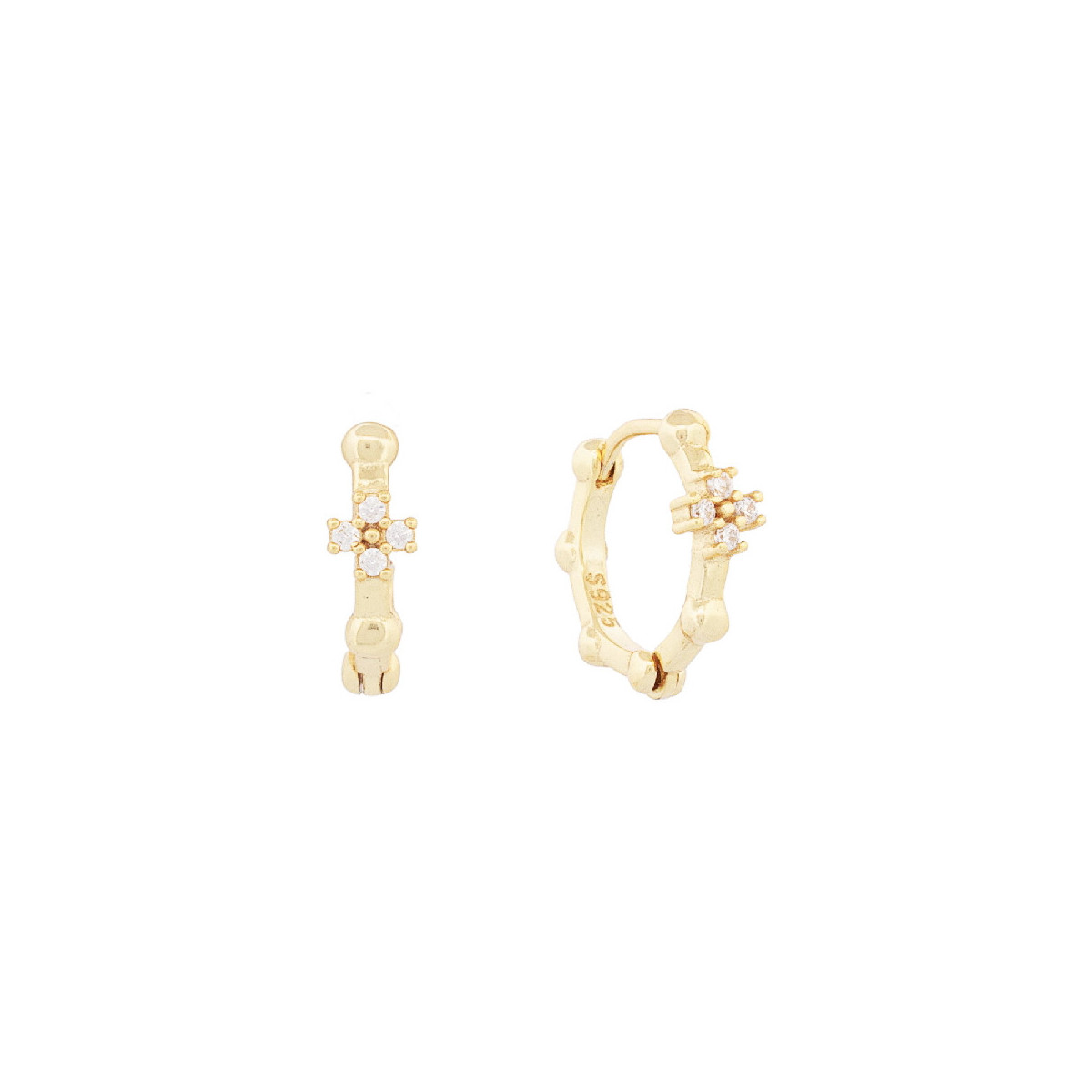 PEND. ARO BOLITAS + FLOR 4 CZ - PE6912CH PEND. ARO BOLITAS + FLOR 4 CZ - PE6912CH