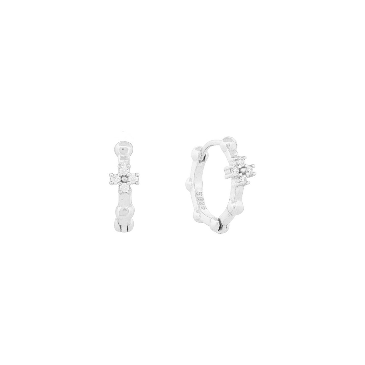 PEND. ARO BOLITAS + FLOR 4 CZ - PE6912R PEND. ARO BOLITAS + FLOR 4 CZ - PE6912R