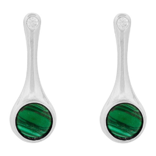 PEND. LAGRIMA CZ + PIEDRA REDONDA - PE6857R/37