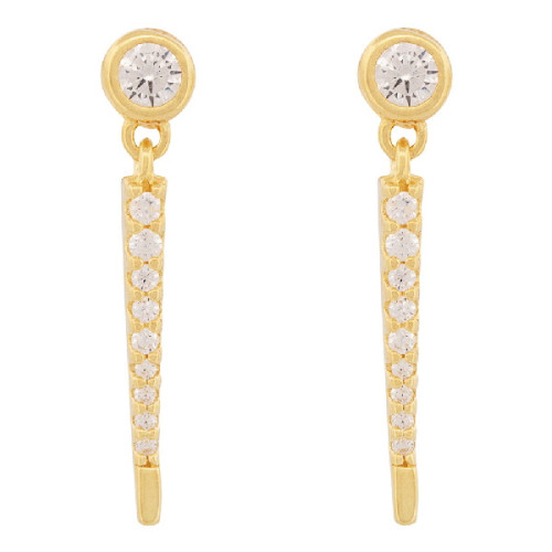 PEND. CZ REDONDA + BARRA DE CZ - PE6859CH