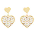 PEND. CORAZON LISO + CORAZON CZ - PE6861CH PEND. CORAZON LISO + CORAZON CZ - PE6861CH