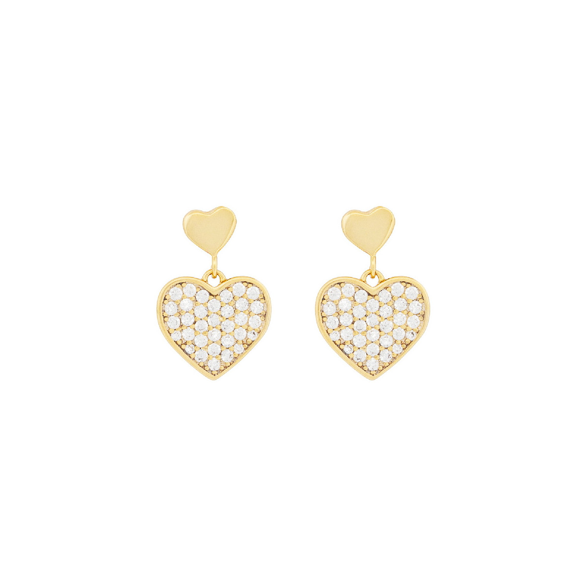 PEND. CORAZON LISO + CORAZON CZ - PE6861CH PEND. CORAZON LISO + CORAZON CZ - PE6861CH