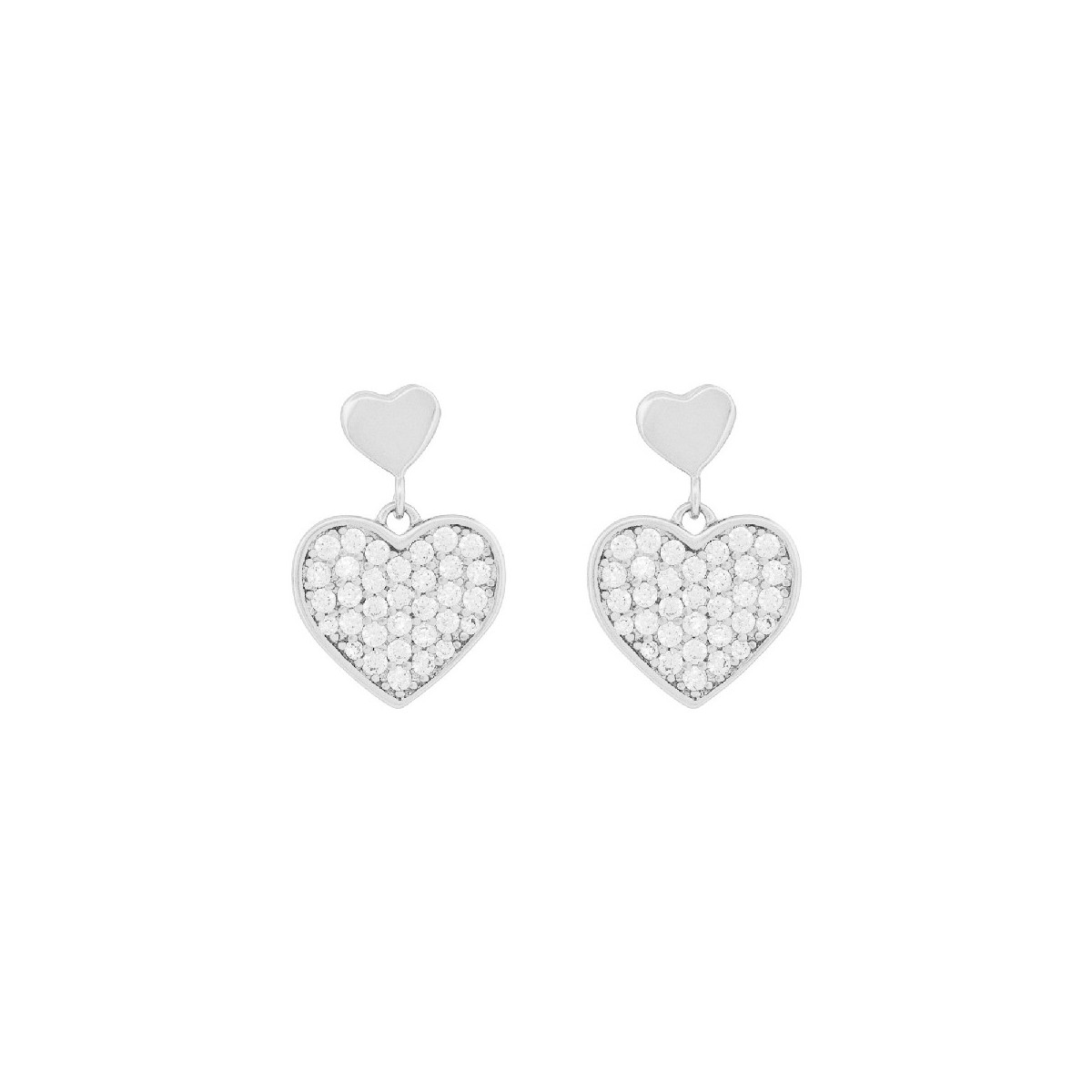 PEND. CORAZON LISO + CORAZON CZ - PE6861R PEND. CORAZON LISO + CORAZON CZ - PE6861R