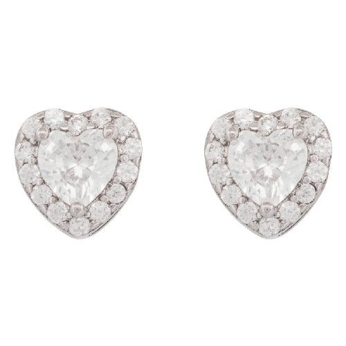PENDIENTE CORAZON CZ BORDE CZ - PE6866R/04