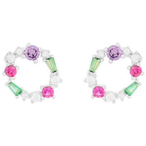 PENDIENTE REDONDO MULTICOLOR - PE6868R/24