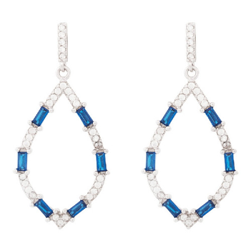 PEND. LARGO SILUETA LAGRIMA CZ - PE6895R/03