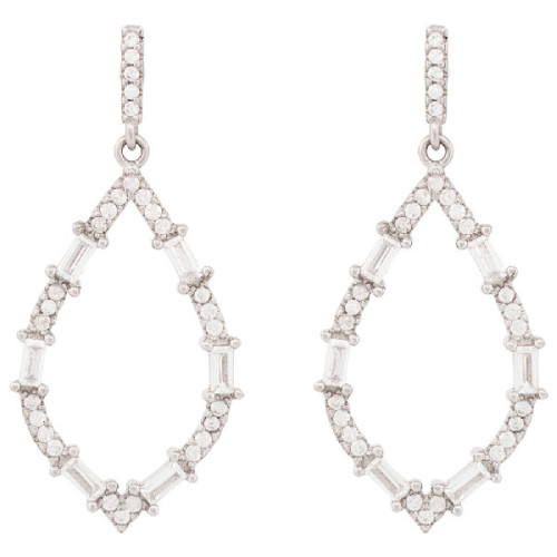 PEND. LARGO SILUETA LAGRIMA CZ - PE6895R/04