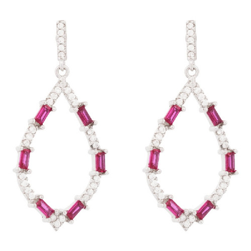 PEND. LARGO SILUETA LAGRIMA CZ - PE6895R/13