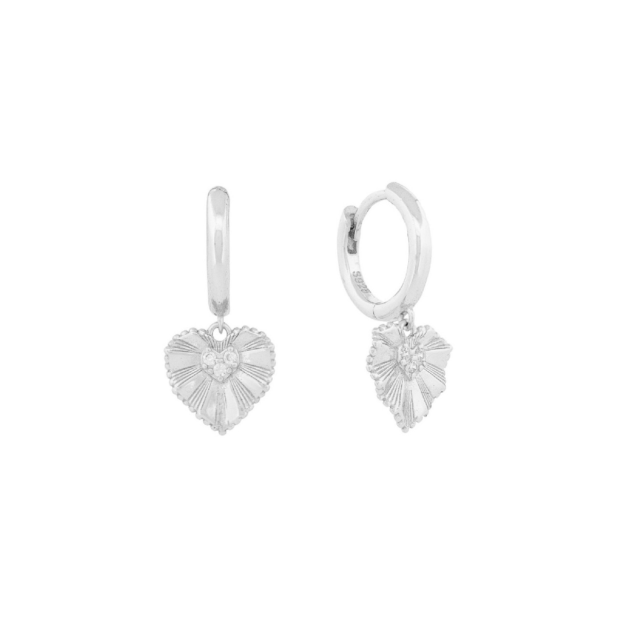 PEND. ARO CON CORAZON CZ COLGANDO - PE6898R