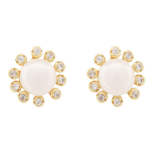 PEND. PERLA NATURAL BORDE CZ - PE6902CH