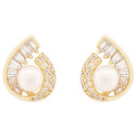 PEND. PERLA NATURAL BORDE LAGRIMA CZ - PE6918CH