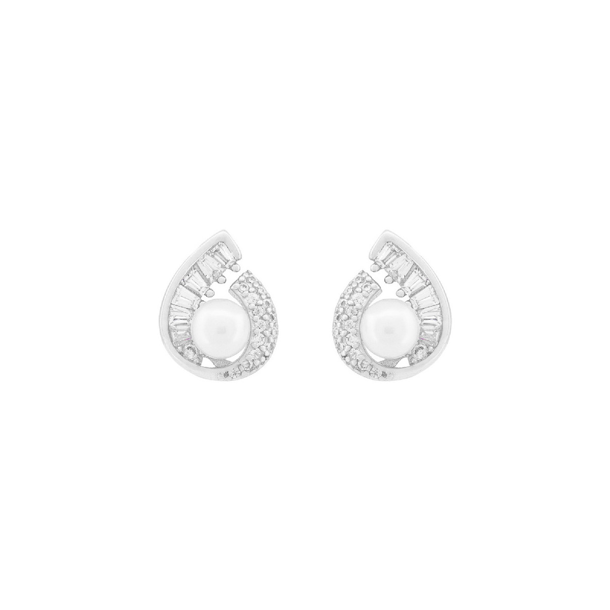PEND. PERLA NATURAL BORDE LAGRIMA CZ - PE6918R