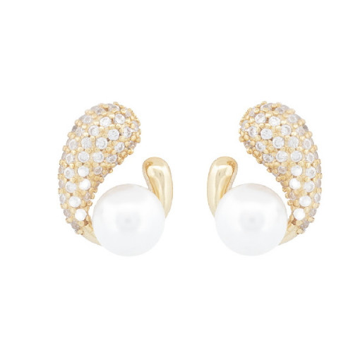 PEND. PERLA CON BORDE LISO Y CZ - PE6906CH