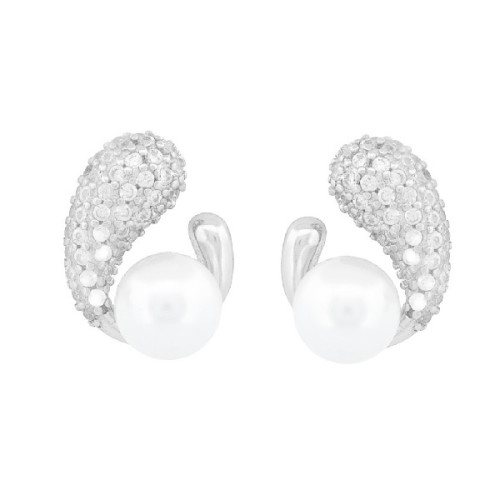 PEND. PERLA CON BORDE LISO Y CZ - PE6906R